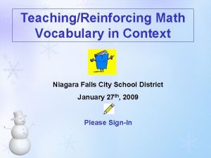 TeachingReinforcing Math Vocabulary in Context Niagara Falls City