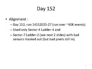 Day 152 Alignment Day 152 run 14152025 27