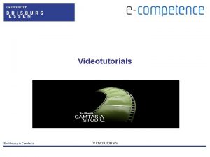 Videotutorials Einfhrung in Camtasia Videotutorials Kurzvideos wozu Tutorials