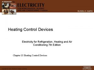 Heating Control Devices Electricity for Refrigeration Heating and