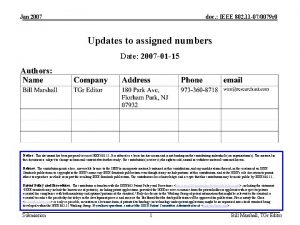 Jan 2007 doc IEEE 802 11 070079 r