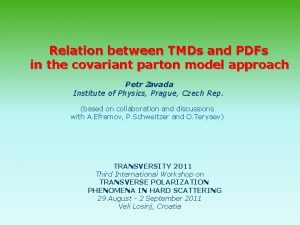 Relation between TMDs and PDFs in the covariant