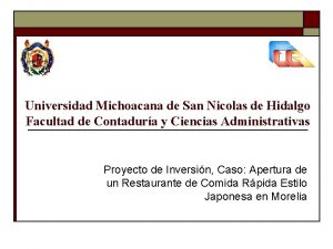 Universidad Michoacana de San Nicolas de Hidalgo Facultad