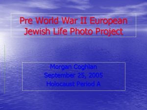 Pre World War II European Jewish Life Photo