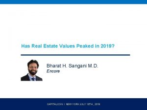 Has Real Estate Values Peaked in 2019 Bharat