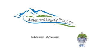 Cody Spencer WLP Manager The Question What are