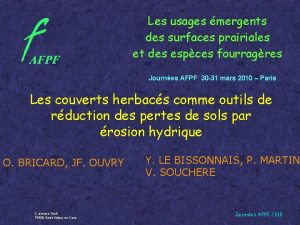 Les usages mergents des surfaces prairiales et des