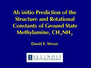 Ab initio Prediction of the Structure and Rotational