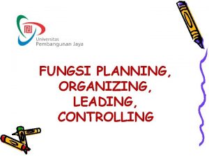 FUNGSI PLANNING ORGANIZING LEADING CONTROLLING Fungsi Manajemen Planing