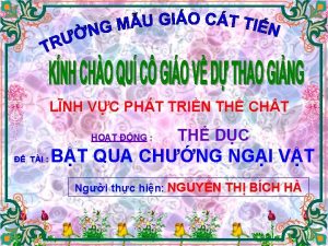 LNH VC PHT TRIN TH CHT HOT NG