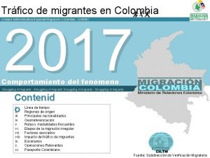 Trfico de migrantes en Colombia Unidad Administrativa Especial