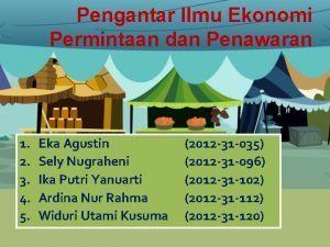 Pengantar Ilmu Ekonomi Permintaan dan Penawaran 1 2