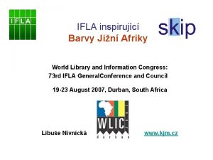 IFLA inspirujc Barvy Jin Afriky World Library and