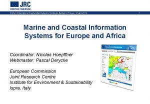 ICANV International Coastal Atlas Network Oostende Belgium 31