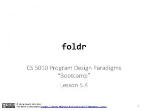 foldr CS 5010 Program Design Paradigms Bootcamp Lesson