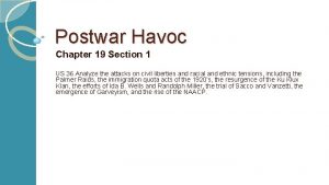 Postwar Havoc Chapter 19 Section 1 US 36