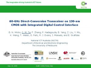 60 GHz DirectConversion Transceiver on 130 nm CMOS