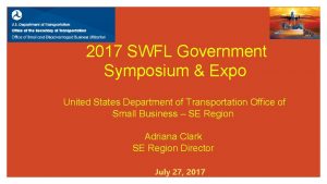 2017 SWFL Government Symposium Expo United States Department
