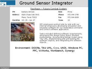 Ground Sensor Integrator Raytheon Future Combat System PM