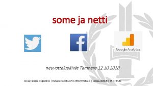 some ja netti neuvottelupivt Tampere 12 10 2018