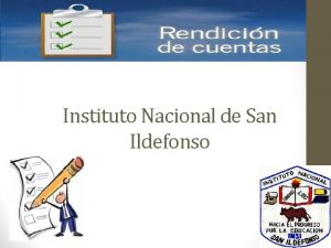 Instituto Nacional de San Ildefonso AGENDA DESARROLLO TIEMPO