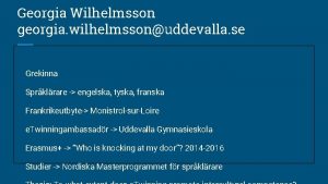 Georgia Wilhelmsson georgia wilhelmssonuddevalla se Grekinna Sprklrare engelska