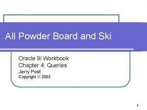 All Powder Board and Ski Oracle 9 i