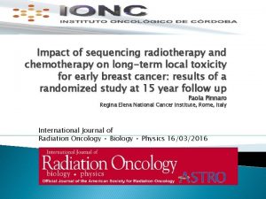Impact of sequencing radiotherapy and chemotherapy on longterm