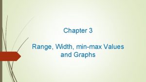 Chapter 3 Range Width minmax Values and Graphs