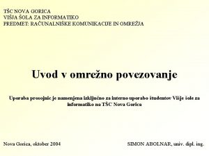 TC NOVA GORICA VIJA OLA ZA INFORMATIKO PREDMET