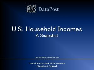 Data Post U S Household Incomes A Snapshot