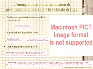 Lenergia potenziale della forza di gravitazione universale la