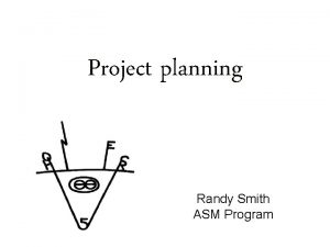 Project planning Randy Smith ASM Program Learning Objectives