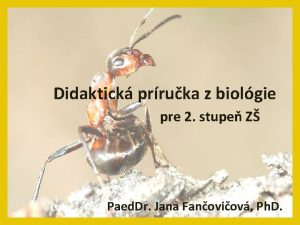 Didaktick prruka z biolgie pre 2 stupe Z