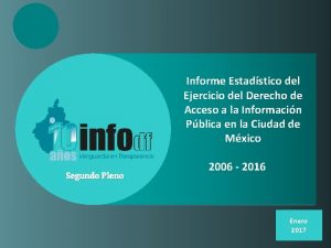 Informe Estadstico del Ejercicio del Derecho de Acceso