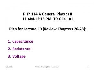 PHY 114 A General Physics II 11 AM12