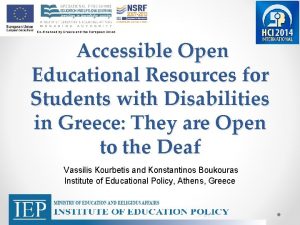 Accessible Open Educational Resources for Students with Disabilities