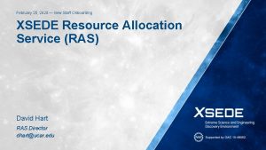 February 25 2020 New Staff Onboarding XSEDE Resource