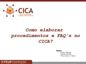 Como elaborar procedimentos e FAQs no CICA Equipa