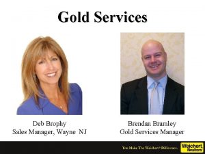 Gold Services Deb Brophy Sales Manager Wayne NJ