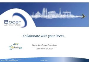 Collaborate with your Peers Boost Aero Space Overview