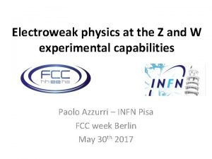 Electroweak physics at the Z and W experimental