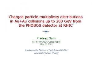 Charged particle multiplicity distributions in in AuAu collisions