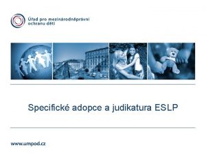 Specifick adopce a judikatura ESLP Typick adopce v