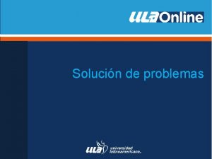 Solucin de problemas Qu es un problema Segn