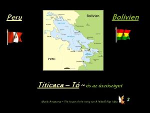 Peru Bolivien Titicaca T s az szsziget Musik