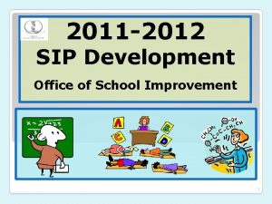2011 2012 SIP Development Office of School Improvement