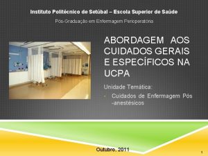 Instituto Politcnico de Setbal Escola Superior de Sade