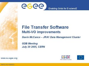Enabling Grids for Escienc E File Transfer Software