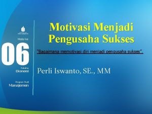 06 Modul ke Fakultas Ekonomi Program Studi Manajemen